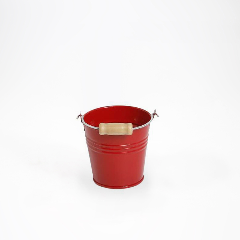 Balde Zinco - 11cm Vermelho